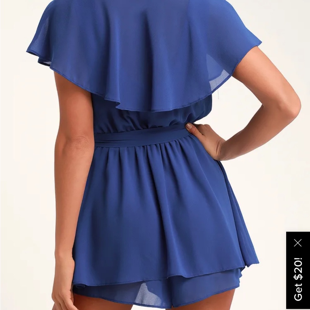 Blue Ruffle Romper - Picture 3 of 4